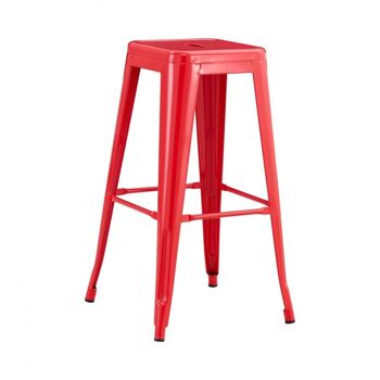 Tabouret Industriel Strong Rouge 43x43x76cm Thinia Home 1