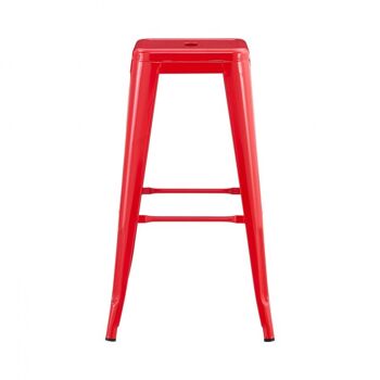 Tabouret Industriel Strong Rouge 43x43x76cm Thinia Home 2
