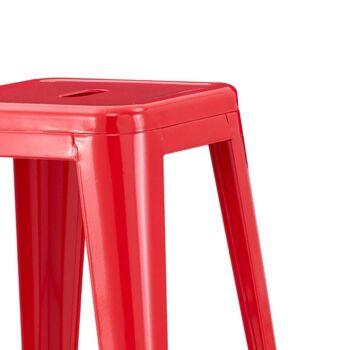 Tabouret Industriel Strong Rouge 43x43x76cm Thinia Home 3