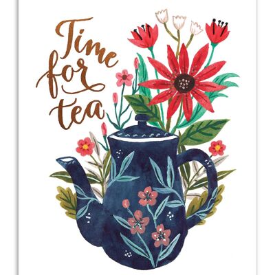 Kunstplakat - Zeit für Tee - Ploypisut