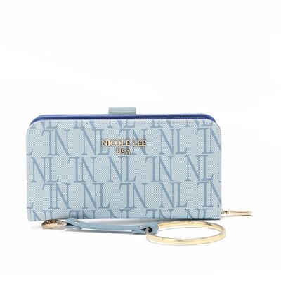 "NL" FASHION WALLET WITH ZIPPER - Blue
