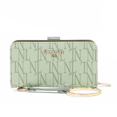"NL" FASHION WALLET WITH ZIPPER - Sage