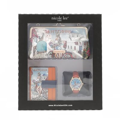 JUEGO DE 3 PIEZAS (CARTERA BANDOLERA, RELOJ, TARJETERO) - Stairway To Heaven