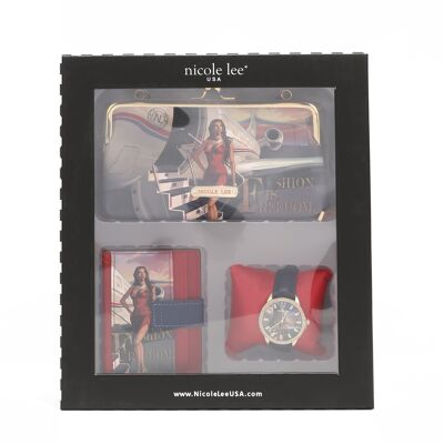 3 PIECE SET (SHOULDER BAG, WATCH, CARD HOLDER) - Travel In Fashion