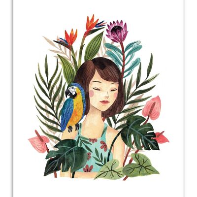 Poster d'arte - Ragazza tropicale - Ploypisut