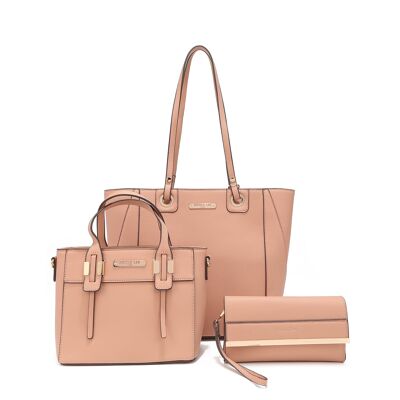 CONJUNTO DE 3 PIEZAS (Shopper, Bolso pequeño, Neceser) - Soft Pink