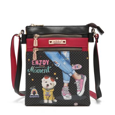 NIKKY CROSSBODY BAG WITH DOUBLE ZIPPER - Enjoy Every Moment