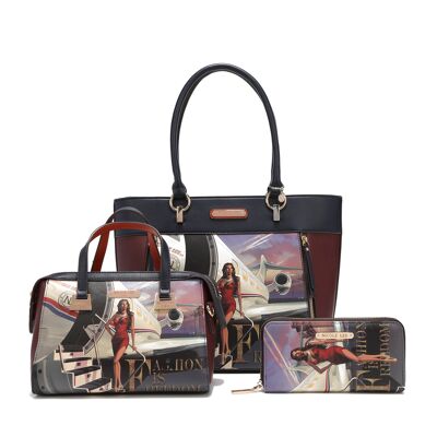 3 PIECE SET "TRAVEL IN FASHION" (Shopper, Mini Crossbody Bag, Wallet)