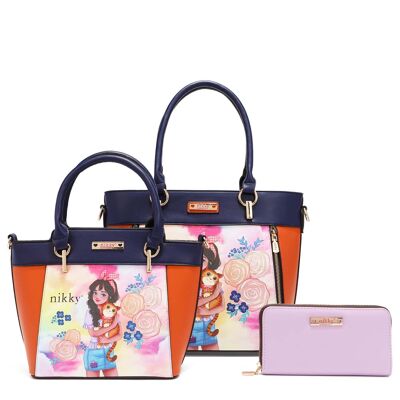 3 PIECE SET "LOVELY CLARA" (TOTE BAG, CROSSBODY BAG, WALLET)