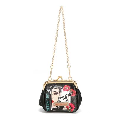 PURSE WITH CLASP KISS LOCK - Love Me Half