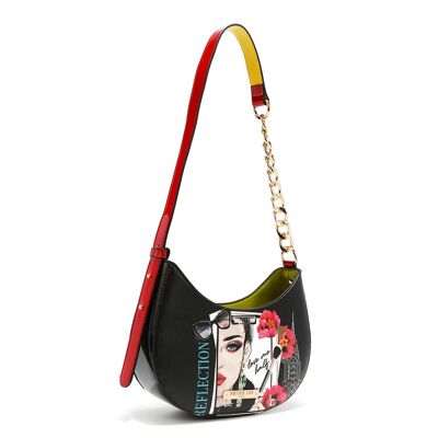 HALF CHAIN SHOULDER BAG WITH TAPE - Love Me Half