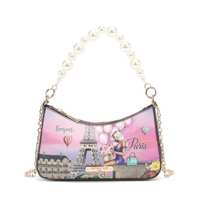 SHOULDER BAG WITH PEARL HANDLE - Romance In Paris