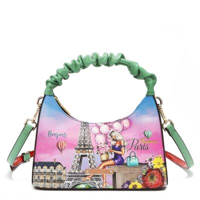 BOLSO DE MANO CON CINTA ARRUGADA - Romance In Paris