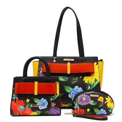 3-PIECE SET "BE MY VALENTINE" (Satchel, Shoulder Bag, Toiletry Bag)