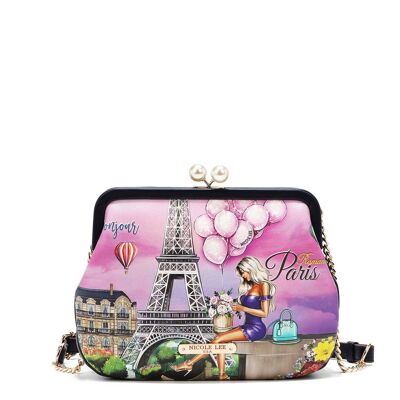 CROSSBODY BAG WITH KISSLOCK CLASP - Romance In Paris