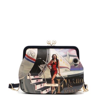 CROSSBODY BAG WITH KISSLOCK CLASP - Travel In Fashion