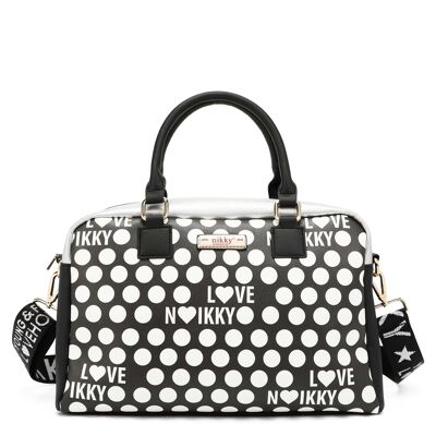 "DOTTIE" SATCHEL BAG - Black