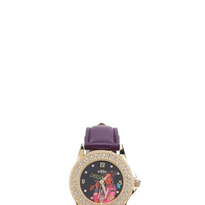 OROLOGIO "SIDNEY" MEDIO CON DOPPIO DIAMANTE - Alyssa Dreams Future Purple