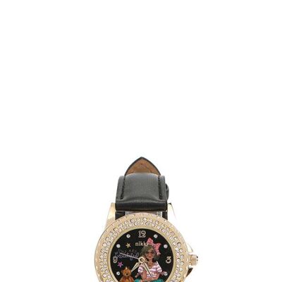 OROLOGIO "SIDNEY" MEDIO CON DOPPIO DIAMANTE - Contatto con gli occhi Nero