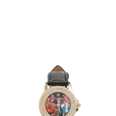 OROLOGIO "SIDNEY" MEDIO CON DOPPIO DIAMANTE - Pop Generation Nero