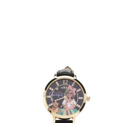 OROLOGIO MODA "DAISY" - Contatto con gli occhi nero