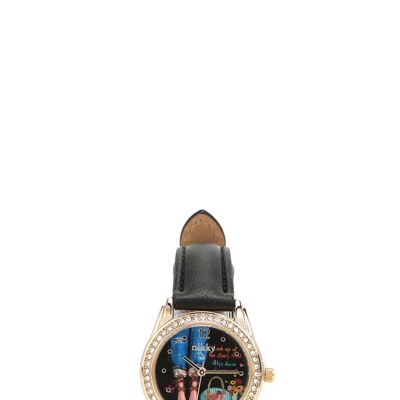 OROLOGIO DA BAMBINO CON DIAMANTI "VIVIAN" - Lovely Feet Nero