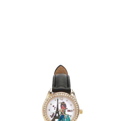 BOY WITH DIAMONDS "VIVIAN" WATCH - Scooter Sophie Black