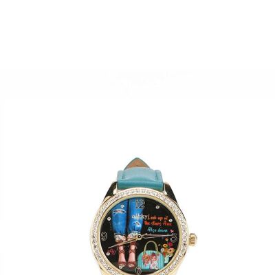 DIAMOND WATCH "OLIVIA" - Lovely Feet Blue