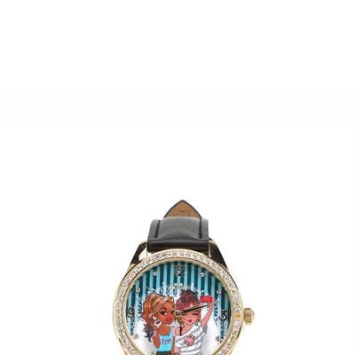 "OLIVIA" DIAMOND WATCH - Queenies Black