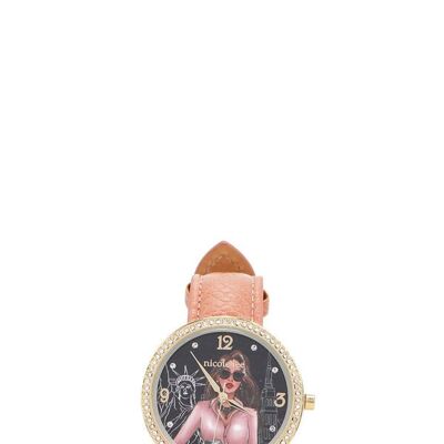 RELOJ CLÁSICO DE DIAMANTES - Career Woman Pink