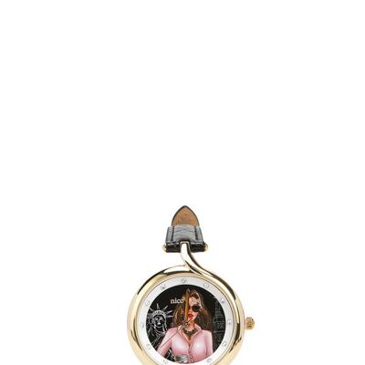 SMALL CLASSIC ETERNITY WATCH - Career Woman Black
