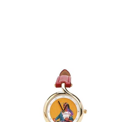 SMALL CLASSIC ETERNITY CLOCK - Cozy Street In Milan Red