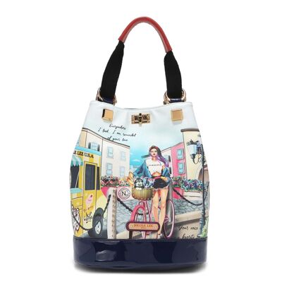 CROSSBODY/BACKPACK WITH PRINT - Cozy Street In Milan