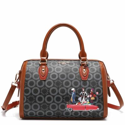 BOLSO BOSTON "SMALL WORLD" - Black