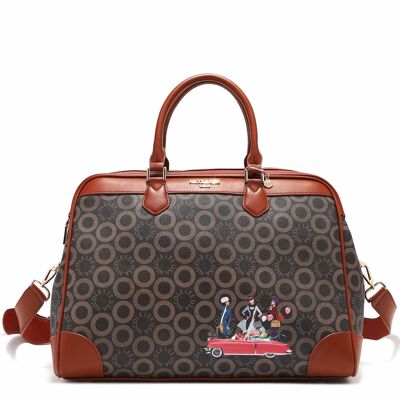 BOLSO DE VIAJE "SMALL WORLD" - Brown