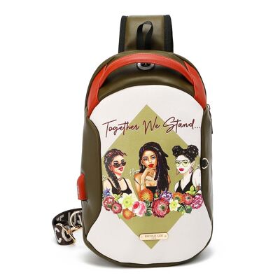 "SLING" BACKPACK WITH USB CHARGING PORT AND HEADPHONE OUTPUT - Together We Stand