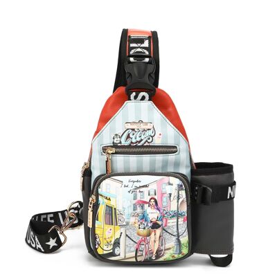 SLING BACKPACK WITH BOTTLE HOLDER - Cozy Street In Milan