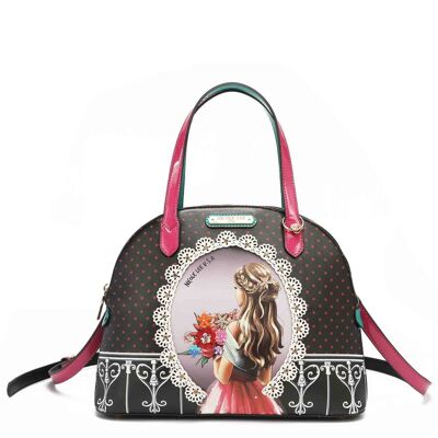 DOME BAG WITH "WAITING FOR YOU" PRINT