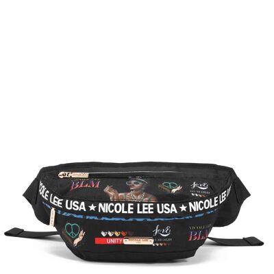 MODERN PRINTED BELT BAG - Bohemian Black