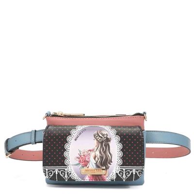 CONVERTIBLE BELT BAG WITH PRINTED CROSSBODY BAG - Waiting For You