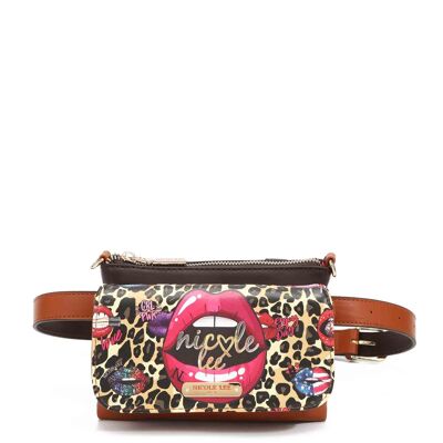 RIÑONERA CONVERTIBLE A BANDOLERA CON ESTAMPADO - Wild Lips