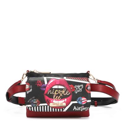 RIÑONERA CONVERTIBLE A BANDOLERA CON ESTAMPADO - Sugar Lips