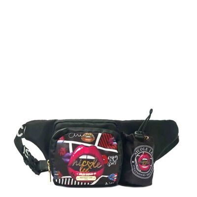 SOFT NYLON BELT BAG WITH FASHION PRINT - Sugar Lips