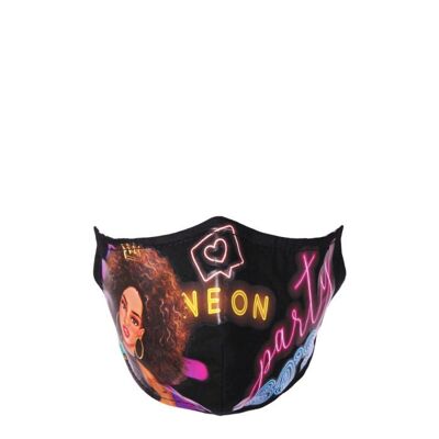 Mask/Face Cover With Synthetic Filter Print - Retro Party