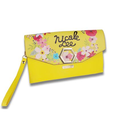 BANDOLERA/ESTUCHE DE MANO CON ESTAMPADO - Flower Blossom Yellow