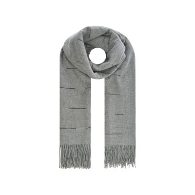 gray women's scarf with viscose content 70x190