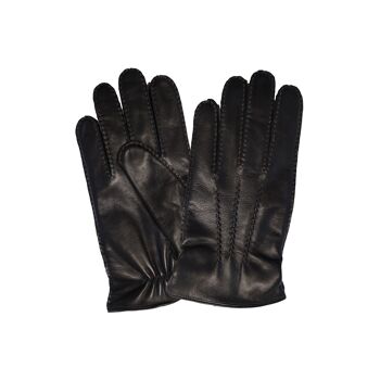 Gants en cuir avec nappa de mouton, noir 2