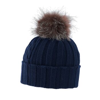 Bonnet femme avec pompon 6