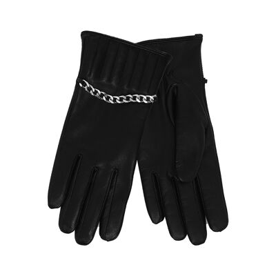 Elegantes guantes de invierno con función de smartphone para mujer, negros