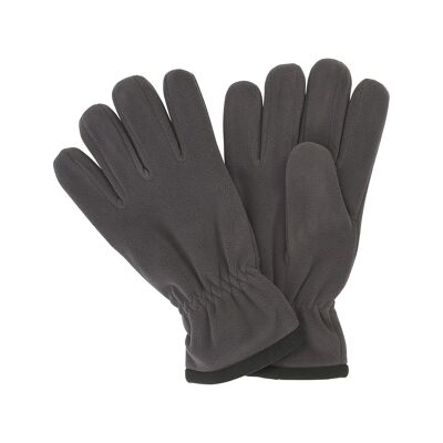 Winter fleece gloves for men with special ICULATE® insulation, grey